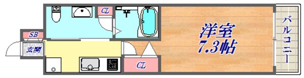 エステムプラザ神戸水木通グランクロスの物件間取画像